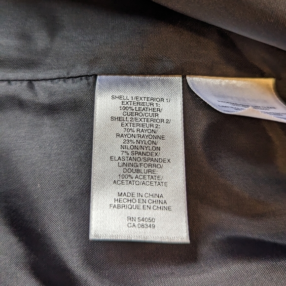 Anne Klein black leather light jacket 1X - Picture 7 of 7